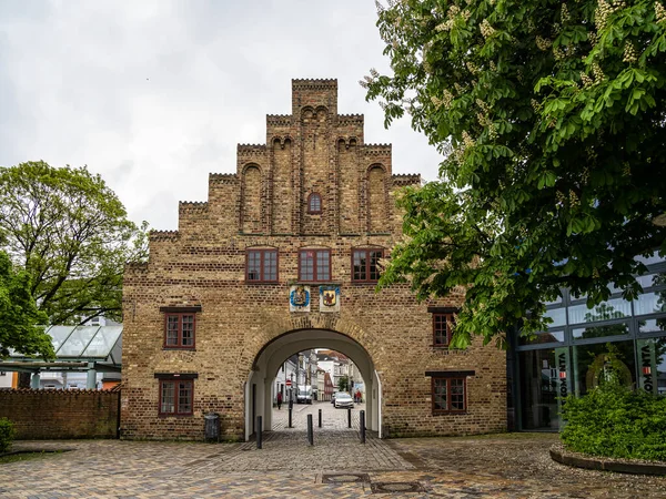 Flensburg Německo Května 2021 Historická Městská Brána Nordertor Severní Brána — Stock fotografie