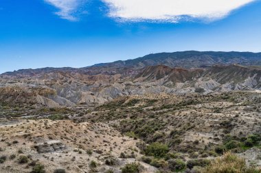 Tabernas Çölü, Desierto de Tabernas. Avrupa sadece çöl. Almerya, Endülüs bölgesi, İspanya. Vahşi doğa koruma alanı ve spagetti batı filmleri için mekan.