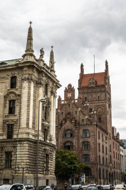 Münih, Almanya - Temmuz 07, 2021: Yüksek Bölge Mahkemesi ve Bavyera Anayasa Mahkemesi, Münih, Bavyera, Almanya.