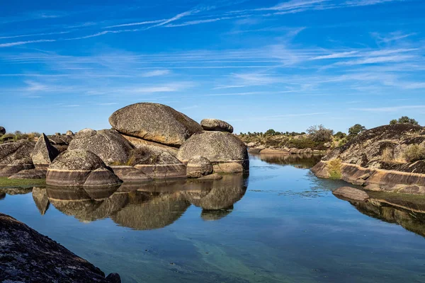 Los Barruecos Doğal Anıtı, Malpartida de Caceres, İspanya Extremadura.