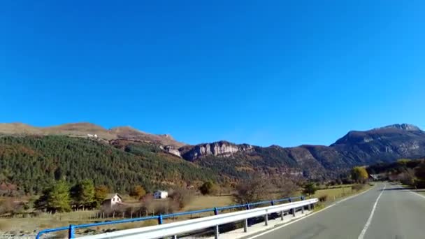 Проезд Через Долину Ронкаль Валье Ронкаль Наварре Наварра Испании Европа — стоковое видео