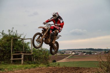 Windsberg, Almanya - 29 Haziran 2021: Motocross eğitimi Windsberg Almanya