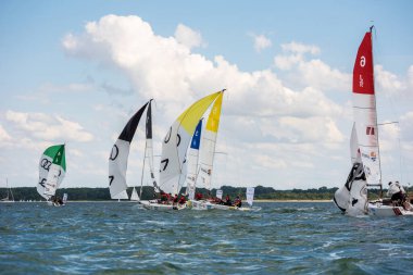 Travemuende, Almanya - 28 Temmuz 2018 Seyahat Haftası