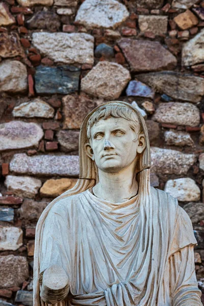 Római Amfiteátrum Meridában Augusta Emerita Extremadurában Spanyolországban Római Város Templomok — Stock Fotó