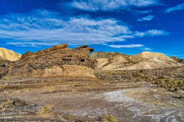 Tabernas Çölü, Desierto de Tabernas. Avrupa sadece çöl. Almerya, Endülüs bölgesi, İspanya. Vahşi doğa koruma alanı ve spagetti batı filmleri için mekan.