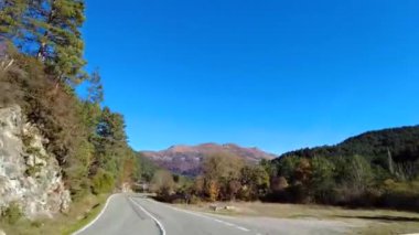 Roncal Vadisi 'nden geçerken, Navarre' de Valle de Roncal, İspanya 'da Navarra, Avrupa