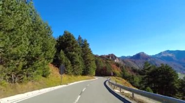 Roncal Vadisi 'nden geçerken, Navarre' de Valle de Roncal, İspanya 'da Navarra, Avrupa