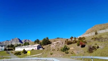 Roncal Vadisi 'nden geçerken, Navarre' de Valle de Roncal, İspanya 'da Navarra, Avrupa