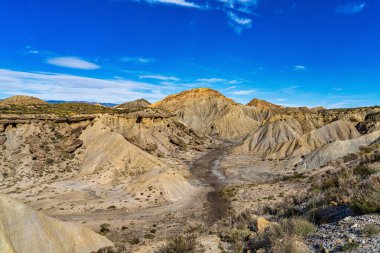 Tabernas Çölü, Desierto de Tabernas. Avrupa sadece çöl. Almerya, Endülüs bölgesi, İspanya. Vahşi doğa koruma alanı ve spagetti batı filmleri için mekan.