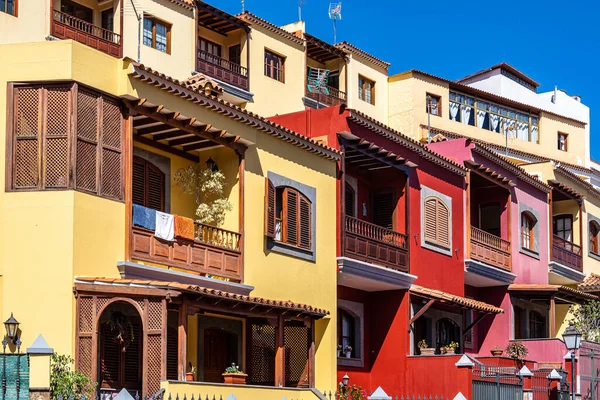 Teror Gran Canaria Uma Bela Cidade Tradicional Com Casas Coloridas — Fotografia de Stock