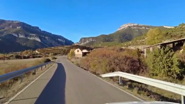 Atravessando Vale Roncal Valle Roncal Navarra Navarra Espanha Europa — Vídeo de Stock