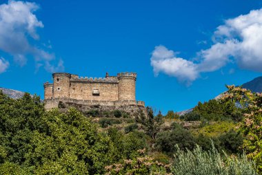 Avila, Castilla y Leon, Ispanya 'da Mombeltran Kalesi Harabeleri