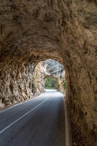 Tunnel Hole Serrania Cuenca Cuenca Fuertescusa Door Hell Puerta Del — Stock Photo, Image