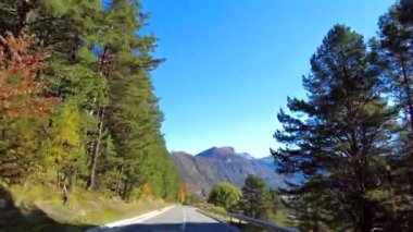 Roncal Vadisi 'nden geçerken, Navarre' de Valle de Roncal, İspanya 'da Navarra, Avrupa