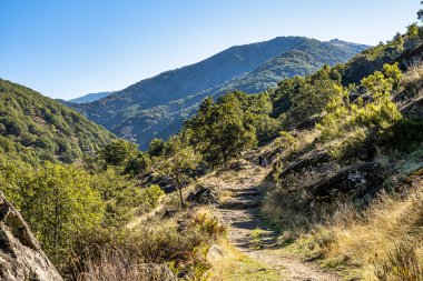 Los Pilones Boğazı, Doğal Rezerv Cehennemi, Garganta de los Infiernos. Extremadura, İspanya 'da doğanın tadını çıkarmak için harika bir yer.