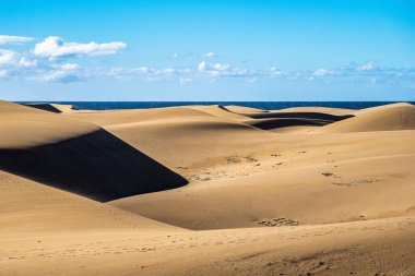 Maspalomas Kum Tepeleri, Dunas de Maspalomas Gran Kanarya Adaları 'nın güney kıyısı, İspanya