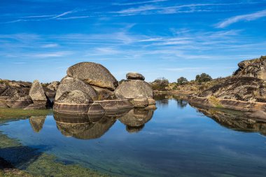 Los Barruecos Doğal Anıtı, Malpartida de Caceres, İspanya Extremadura.