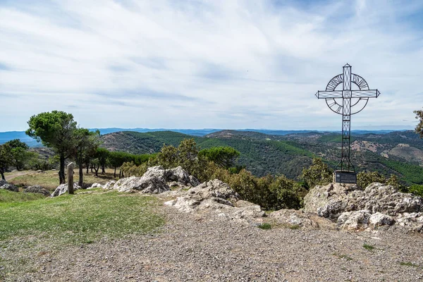Landskap Runt Klostret Tentudia Calera Leon Grundades Talet Badajoz Provinsen — Stockfoto