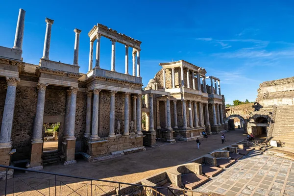 Roman Amphitheatre Merida Augusta Emerita Extremadura Spain 기념물 아레나스 — 스톡 사진