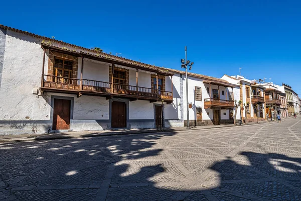Teror Gran Canaria Uma Bela Cidade Tradicional Com Casas Coloridas — Fotografia de Stock