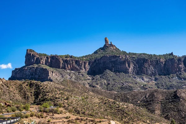 Landschapszicht Berg Roque Nublo Gran Canaria Spanje Prachtig Natuurlijk Panorama — Stockfoto