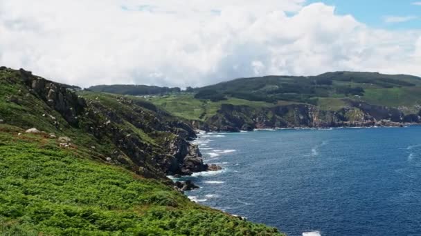 Atlantic Ocean Landscape Estaca Bares Peninsula Coast Province Coruna Galicia — Vídeo de Stock