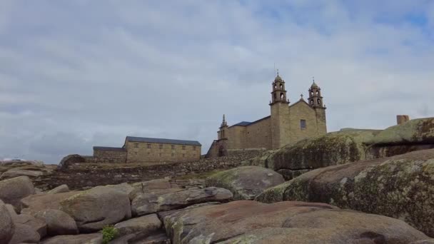 Basilica Virxe Barca Virgen Barca Muxia Death Coast Coruna Galicia — Stock video