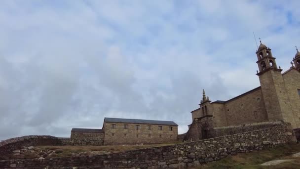 Basilica Virxe Barca Virgen Barca Muxia Death Coast Coruna Galicia — ストック動画