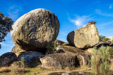 Los Barruecos Doğal Anıtı, Malpartida de Caceres, İspanya Extremadura.