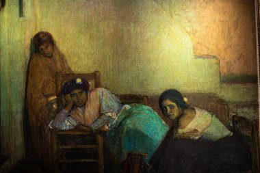 Interior of Historical colonial museum, Casa de Colon, Colombus House in Las Palmas, Gran Canaria, Spain in Europe