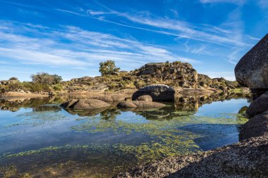 Los Barruecos Doğal Anıtı, Malpartida de Caceres, İspanya Extremadura.