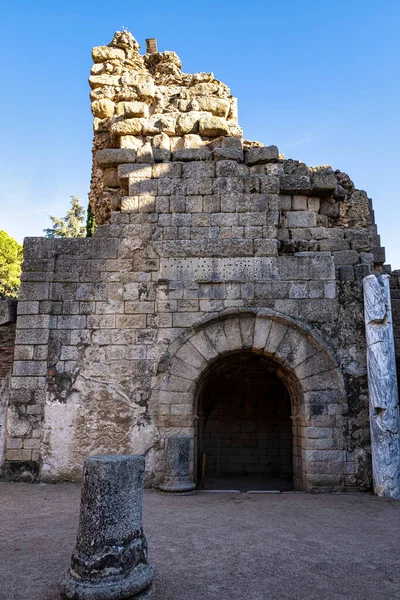 Ρωμαϊκό Αμφιθέατρο Στη Μερίδα Augusta Emerita Στην Εξτρεμαδούρα Ισπανία Ρωμαϊκή — Φωτογραφία Αρχείου