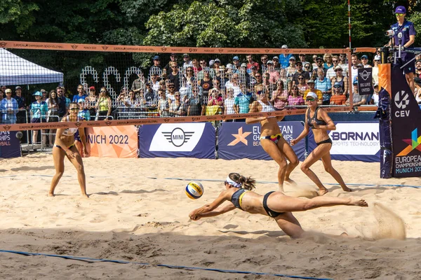 Munich Germany Aug 2022 Women European Beach Volleyball Championships 2022 — Stockfoto