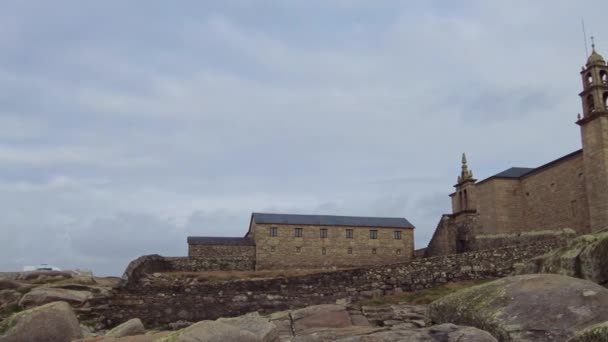 Basilica Virxe Barca Virgen Barca Muxia Death Coast Coruna Galicia — Stock videók