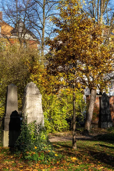 Vista Del Famoso Viejo Cementerio Norte Munich Alemania Con Lápidas — Foto de Stock