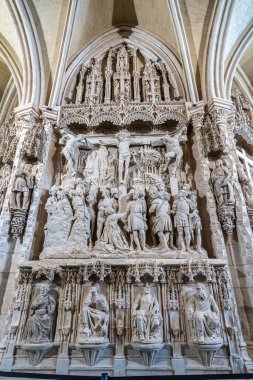 Interior of the Burgos Cathedral in Castilla y Leon, Spain. Unesco World Heritage Site. Erected on top a Romanesque temple, the cathedral was built following a Norman French Gothic model.