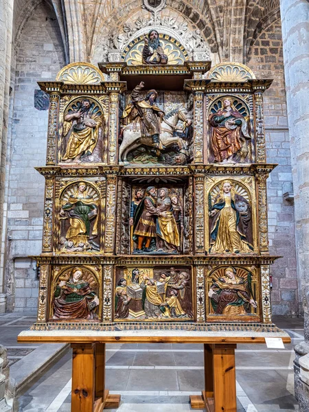 Iglesia San Esteban Belseje Szent István Templom Burgos Spanyolország Otthont — Stock Fotó