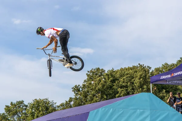 Munich Germany Aug 2022 Riders Compete Bmx Freestyle European Championsships — Foto Stock