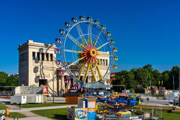 Munich Jerman Jul 2021 Roda Ferris Konigsplatz Kings Square Munich — Stok Foto