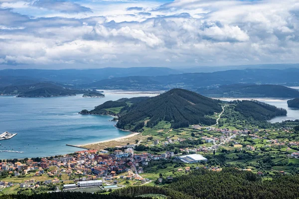 Panorama Galego Panorâmico Longo Estrada Para San Andres Teixido Província — Fotografia de Stock