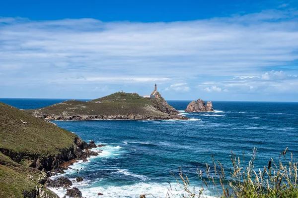 Leuchtturm Von Cabo Vilan Bei Camarinas Galicien Spanien Europa — Stockfoto