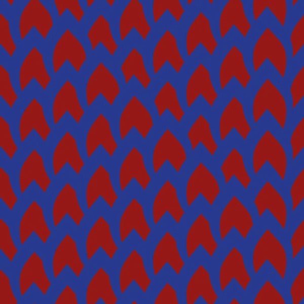 Abstracto vector sin costura tejida patrón de fondo sin costura. Fondo de punto irregular en azul náutico rojo. Diseño de textura de alto contraste. Faux tejido de punto estilo repetir. Todo sobre la impresión. — Archivo Imágenes Vectoriales