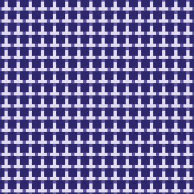 Retro soyut ızgara mozaik vektör pürüzsüz desen. Harmanlanmış soyut jeo dokuma arkaplanı. 1960 'ların modası. Döşeme yoğun renk bloğu geometrik üç boyutlu etki tasarımı. Mor sahte waffle örgü efekti