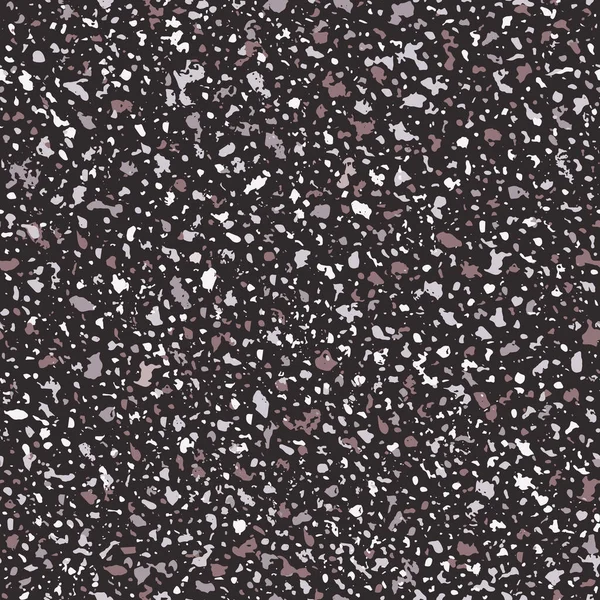 Black granite coarse grained vector pattern backgound. Seamless backdrop with abstract quartz, feldspar and plagioclase elements. Terrazzo textured surface design. Elegant igneous rock texture. — 스톡 벡터