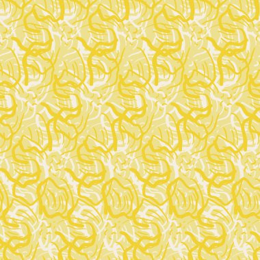 Soyut yabani çayır çiçeği kıvrımlı dokuma dokusu. Kusursuz vektör desenli arka plan. Güneşli sarı çiçek desenli sanat tasarımı. El çizimi çiçekler örgü efekti botanik tekrarlar