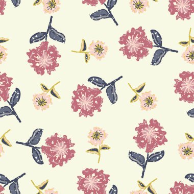 Şakayık çiçekli, kusursuz vektör desenli arka plan. Renkli desenli pembe saf şakayıklar. Klasik çiçek arkaplanı. El yapımı botanik tasarımı. Bahçedeki çiçekleri tekrar et..