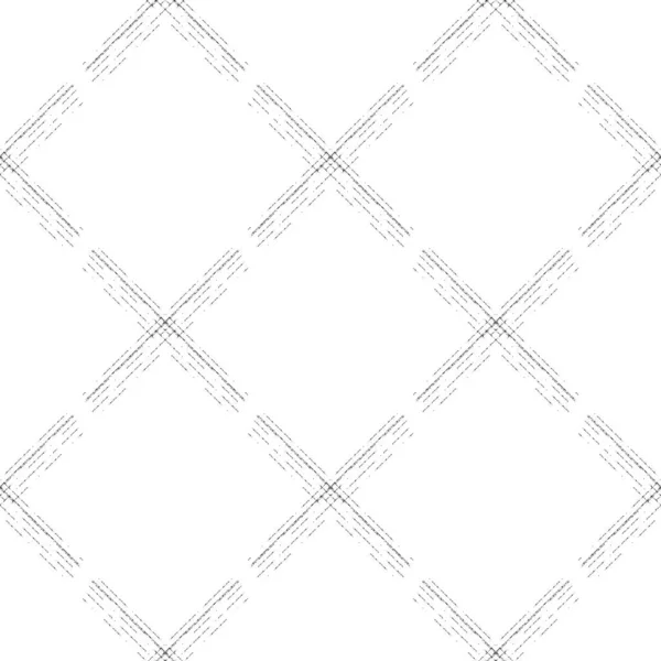 Grade Vetorial Diagonal Simples Com Pincel Texturizado Grunge Trellis Sem —  Vetores de Stock