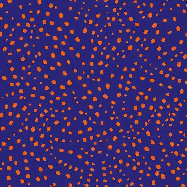 Abstract vector background with glitch polka dot distortion. Seamless noise texture tropical neon indigo backdrop. Irregular scattered dots repeat. Confetti circles all over print. Dotted background