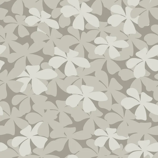 Wild Meadow Flower Seamless Vector Pattern Background Abstract Ecru Beige — 스톡 벡터