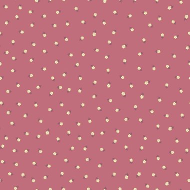 Ditzy buttercup vector seamless pattern background. Hand-drawn tiny yellow floral repeat on pink backdrop. Perennial herbaceous garden flower scattered design.Cute all over print baby, kids.